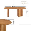 Ver imagem 2 de Mesa Solaris 180cm Tampo Orgânico Laminado Moderna Mobília