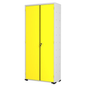Armário Aço Escritório Fechadura 3 Prateleiras EA302 Amarelo