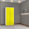Armário Aço Escritório Fechadura 3 Prateleiras EA302 Amarelo - 2