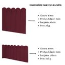 Ver imagem 6 de Cabeceira Painel Cama Solteiro Box Nuvem Suede Sandy 90 cm:Bordô