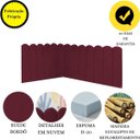 Ver imagem 4 de Cabeceira Painel Cama Solteiro Box Nuvem Suede Sandy 90 cm:Bordô