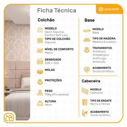 Cama Box + Cabeceira Preta E Colchão De Espuma Solteiro 88cm - 8