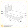 Cama Box + Cabeceira Preta E Colchão De Espuma Solteiro 88cm - 7