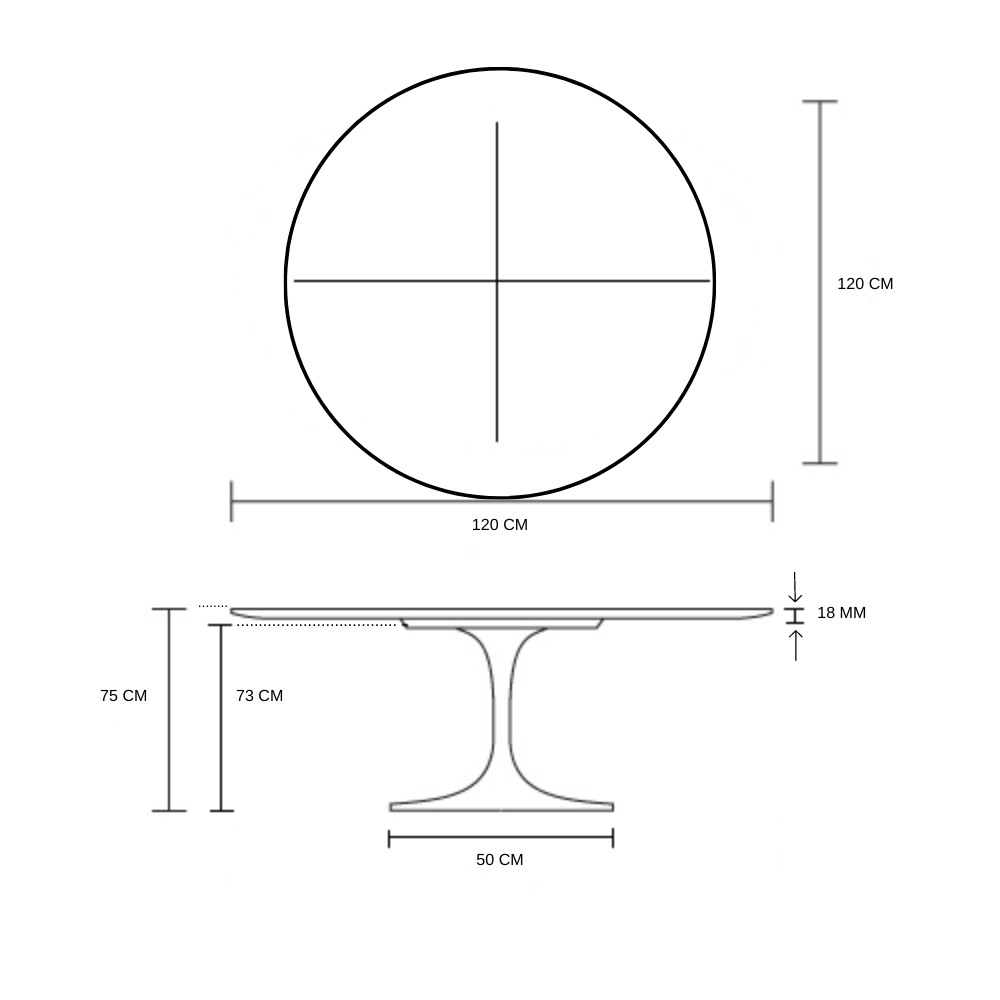 Mesa de Jantar Tulipa Saarinen Redonda 120 Cm Tampo Freijó Linn Shop - 6