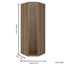 Ver imagem 3 de Quadra Roupa Modulado 01 Porta Vidro Canto Obliquo 234cm Setiba