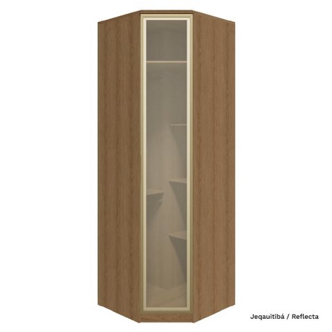 Quadra Roupa Modulado 01 Porta Vidro Canto Obliquo 234cm Setiba