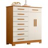 Cômoda Verona Albatroz 2 Portas e 8 Gavetas com Cabideiro:cinamomo/off White - 3