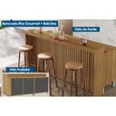 Ver imagem 5 de Bancada Ilha Cozinha Imperatriz C/ 2 Portas e 5 Gavetas 200cm Freijo/off White - Nesher
