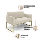 Ver imagem 3 de Sofá 2 Lugares Namoradeira Industrial Dourado Marisa Bouclê D03 - D’Rossi