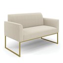 Ver imagem 1 de Sofá 2 Lugares Namoradeira Industrial Dourado Marisa Bouclê D03 - D’Rossi
