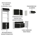 Ver imagem 3 de Cozinha Completa Safira com Armário e Balcão Preto Madesa