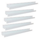 Ver imagem 1 de Kit 5 Prateleira Porta Quadros Retratos Fotos Temperos Livros e Enfeites Cor:Branca