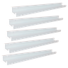 Kit 5 Prateleira Porta Quadros Retratos Fotos Temperos Livros e Enfeites Cor:Branca - 1