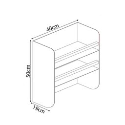 Porta Temperos em Aço Carbono Branco e Madeira C/ Porta Papel - 40cm Linha Home - 6