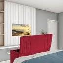 Ver imagem 1 de Calçadeira Baú Recamier King 190CM Grécia Suede Vermelho - D A DECOR