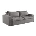 Ver imagem 4 de Sofá Cama 3 Lugares Retrátil Reclinável Linho M-184 Martins Cinza