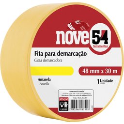 Fita para demarcação de solo 48mmx30m amarela - Nove54 - 2