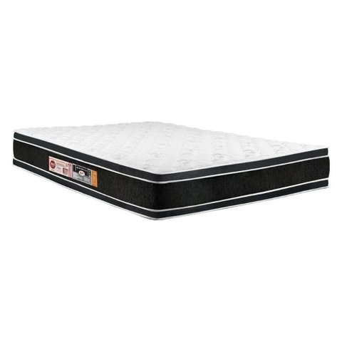 Colchão Viúva Espuma Castor Black White Air Df 128x188x27