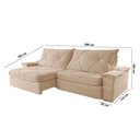 Ver imagem 2 de Sofá Apollo Linho 02 Módulos 120 Cm B25cm Meu Sofá Online A226 Linho Bege