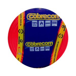 Cabo Flexível com até 750V 2,5mm 100M - Cobrecom Vermelho