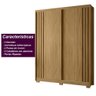 Guarda Roupa Colorado 175cm 2 Portas Freijó Moval - 3