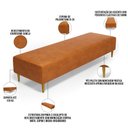 Ver imagem 4 de Kit 02 Puffs Decorativo Sala de Estar Bali W01 Pés Palito 170x60cm Couríssimo Canela - Lyam Decor