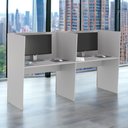Ver imagem 3 de Escrivaninha Office 2 Lugares Letonia Cinza