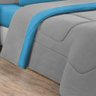 Edredom Malha 100% Algodão Gran Moratta 1 Peça Casal - Cinza-azul Turquesa - 3
