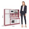 Cozinha Infantil Diana Com Refrigerador P/ Meninas Em Mdf - Branco/Rosa - 3