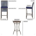 Ver imagem 2 de Mesa Bistrô 2 Banquetas Roma Marrom Corda Estofado 10 Trama Prata
