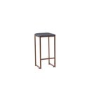 Ver imagem 1 de Banqueta Donna Bronze Linho Cinza Metal Móveis
