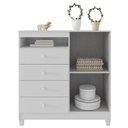 Ver imagem 5 de Quarto Bebê 4 Portas Ternura Baby e Mini Berço Moisés Alegria com Colchão Branco Flex - Incorplac