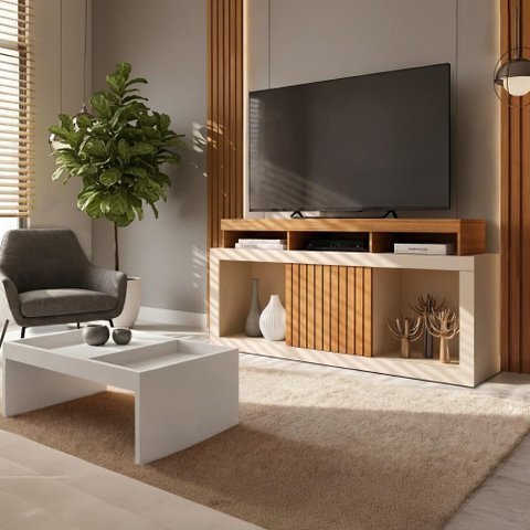 Conjunto Sala de Estar Bancada Frost + Mesa Book Caemmun