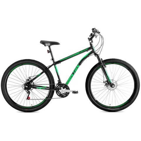 Bicicleta Houston Netuno S Aro 29 21V Preta/Verde