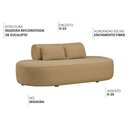 Ver imagem 3 de Sofá Orgânico Horizonte 3 Lugares 180cm Bouclé Camel - Nexta Casa