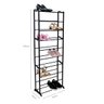 Sapateira Desmontável 20 Pares - 140x50x16cm Preto - Organização de Sapatos com Praticidade! - 4