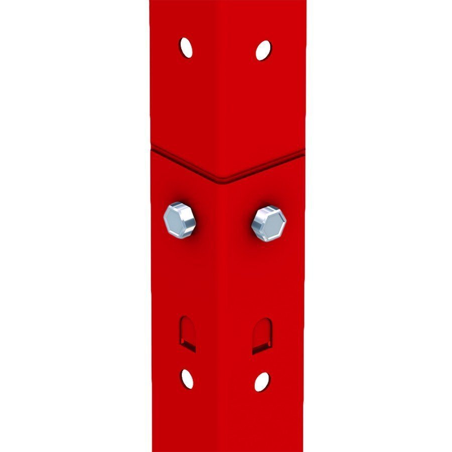 Estante em Aço Dupla Flex Colorida 176x92x30cm #20/26 Amapá Vermelho - 2
