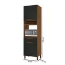 Ver imagem 3 de Paneleiro 60 cm Monza 2 Portas 1 Gaveta Freijó/Chumbo - Indekes