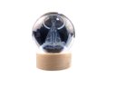 Ver imagem 1 de Luminária Abajur Nossa Senhora Led Usb Enfeite Decorativo Esfera de Vidro 3d Base de Madeira