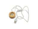 Ver imagem 6 de Luminária Abajur Nossa Senhora Led Usb Enfeite Decorativo Esfera de Vidro 3d Base de Madeira