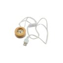Ver imagem 6 de Luminária Abajur Nossa Senhora Led Usb Enfeite Decorativo Esfera de Vidro 3d Base de Madeira