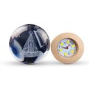 Ver imagem 5 de Luminária Abajur Nossa Senhora Led Usb Enfeite Decorativo Esfera de Vidro 3d Base de Madeira