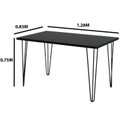 Ver imagem 3 de Mesa Industrial 1285cm x 75cm Hairpin Legs Preto/Tx