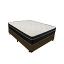 Ver imagem 1 de Cama Box Baú Casal 138 Tecido Marrom com Colchão Paris Molas Preto 56x138x188