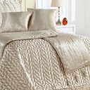 Ver imagem 3 de Kit Cobre Leito Fascínio Super King Cetim c/ Tule de Pérola 10 Peças - Bronze