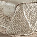 Ver imagem 4 de Kit Cobre Leito Fascínio Super King Cetim c/ Tule de Pérola 10 Peças - Bronze