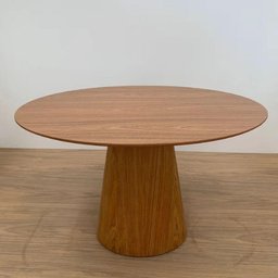 Mesa de Jantar Redonda Cone 110 Cm Freijó Cor Marrom - 2