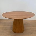 Ver imagem 2 de Mesa de Jantar Redonda Cone 110 Cm Freijó Cor Marrom