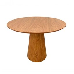 Mesa de Jantar Redonda Cone 110 Cm Freijó Cor Marrom - 1