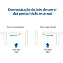 Ver imagem 2 de Porta de Correr Alumínio 3 Folhas 1 Fixa com Vidro Liso Sólida Mgm 210 x 160cm